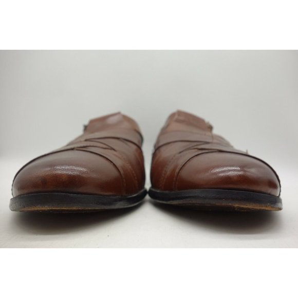 Nunn Bush Brown Leather Adjustable Buckle Slip On Loafers Shoes Men\'s 13 M